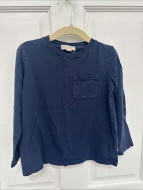Les Gamins Navy Long-Sleeve Pocket Tee size 4/5